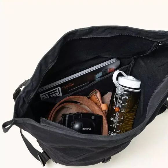Tanner Goods Roll Top Lite Backpack, Black
